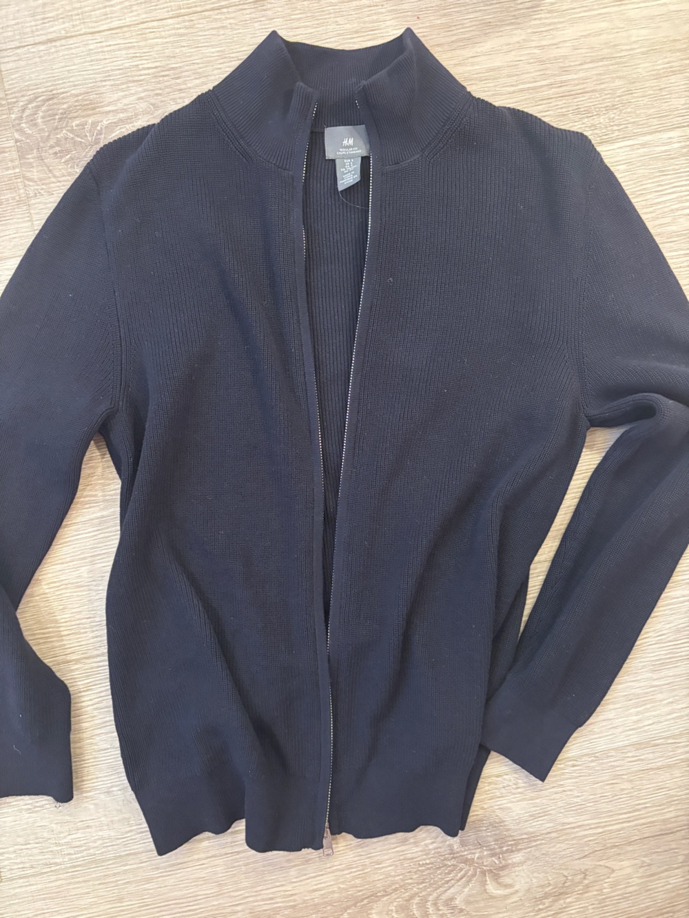 H&M Black Full-Zip Knit Jacket